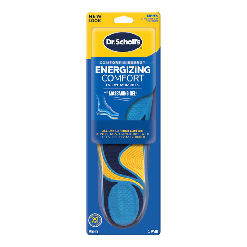 Dr Scholl Energizing Comfort Everyday Insoles with Massaging gel Men