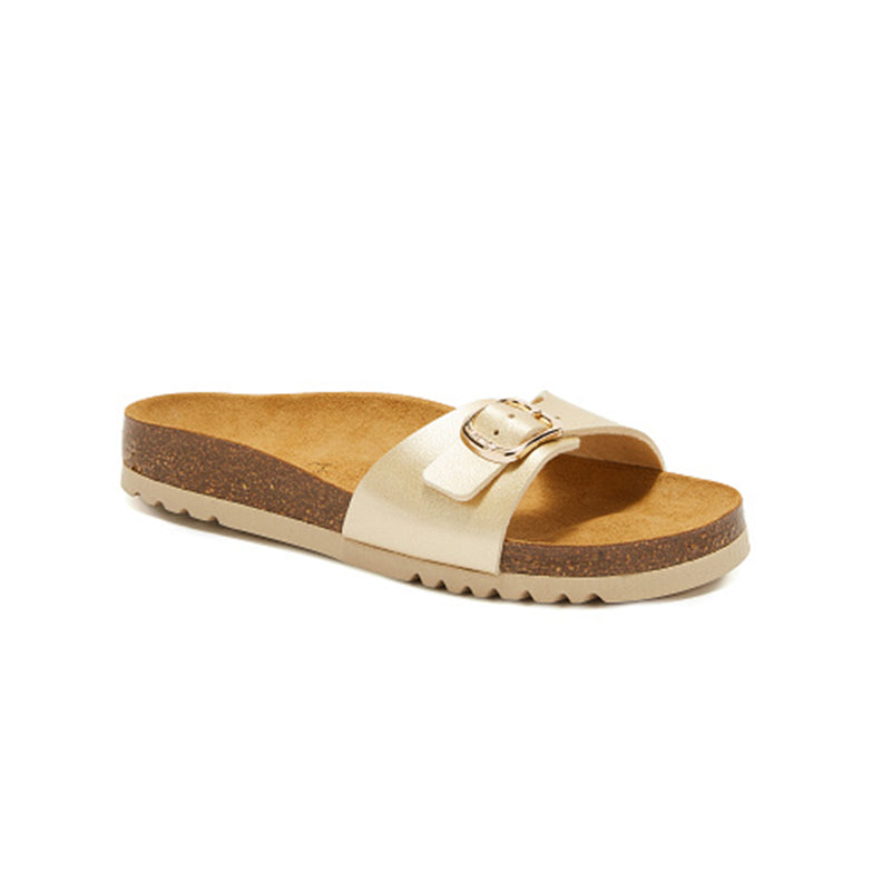 SCHOLL ESTELLE METALLIC MULES